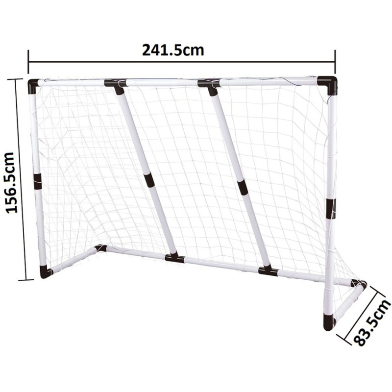 * 5731 ZESTAW 2w1 WIELKA BRAMKA PIŁKARSKA 241cm ZESTAW BRAMEK ŚLEDZIE