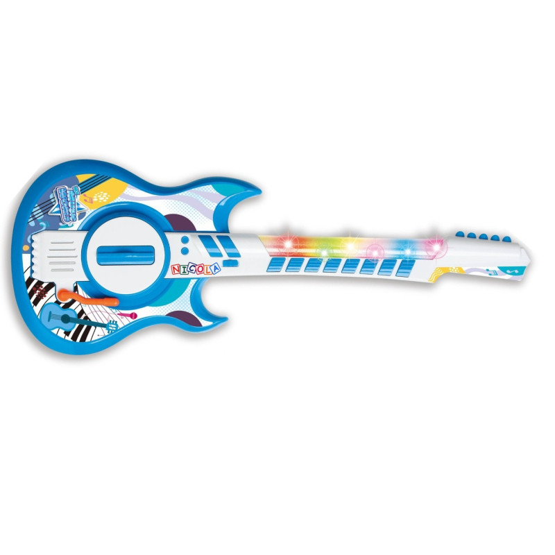 * 5960 DUŻA 57cm EDUKACYJNA INTERAKTYWNA GITARA ELEKTRONICZNA DLA DZIECI