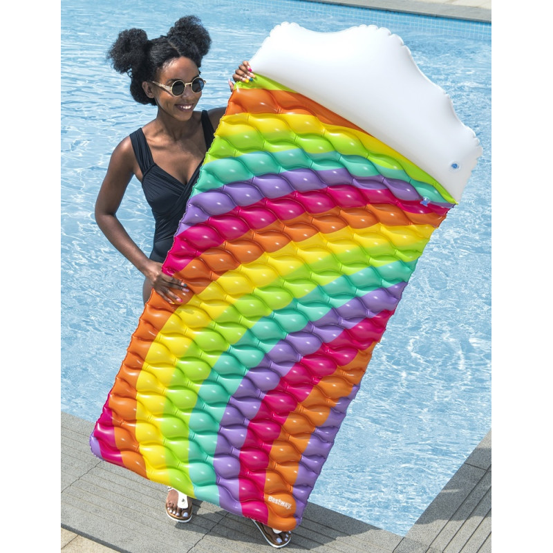 44107 WIELKI 216cm DMUCHANY ZWIJANY MATERAC BESTWAY