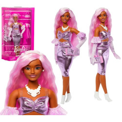 5979 Barbie Deluxe Style Lalka #1 Metaliczna różowa sukienka Barbiecore