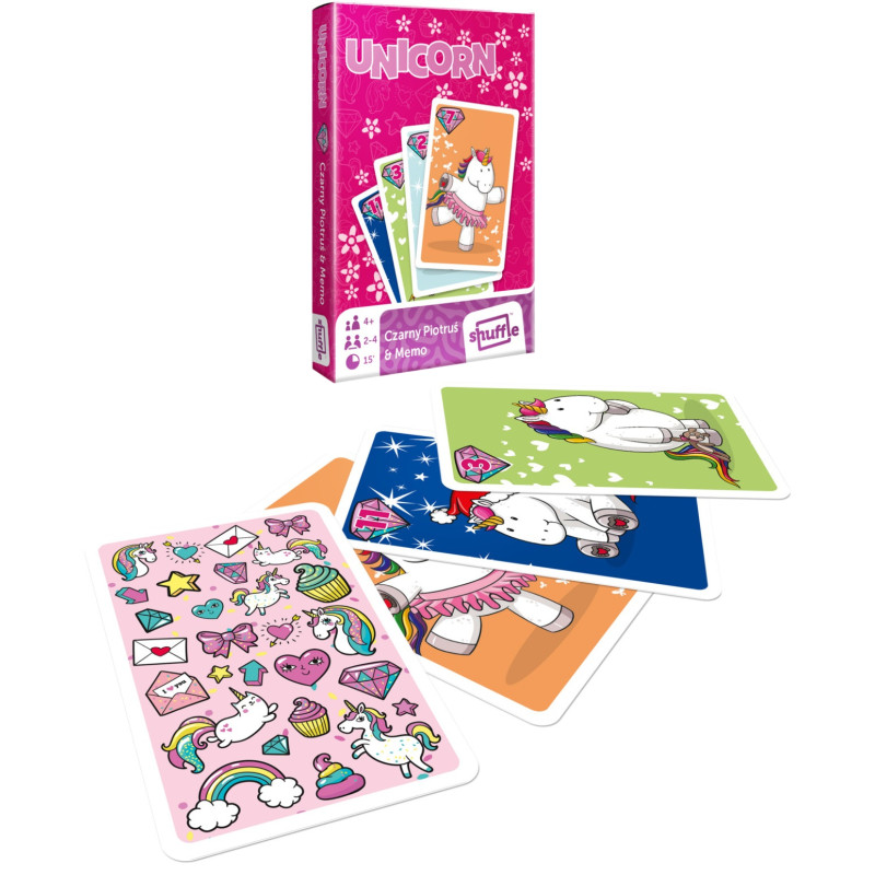 0689 Gra karciana Happy Unicorn Piotruś i memo 2w1