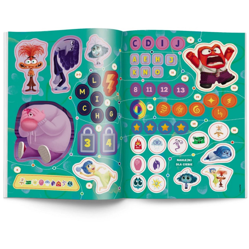 4696 Disney Pixar W Głowie się nie mieści 2 100 Brokatowych Naklejek