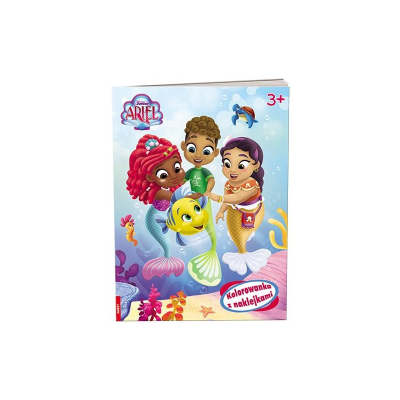 4870 Disney Junior Ariel Kolorowanka z naklejkami Praca Zbiorowa