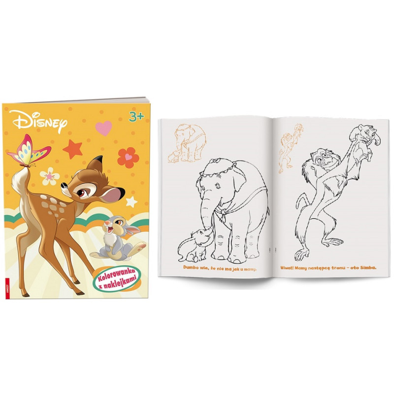 9197 Disney Kolorowanka z naklejkami Praca Zbiorowa 