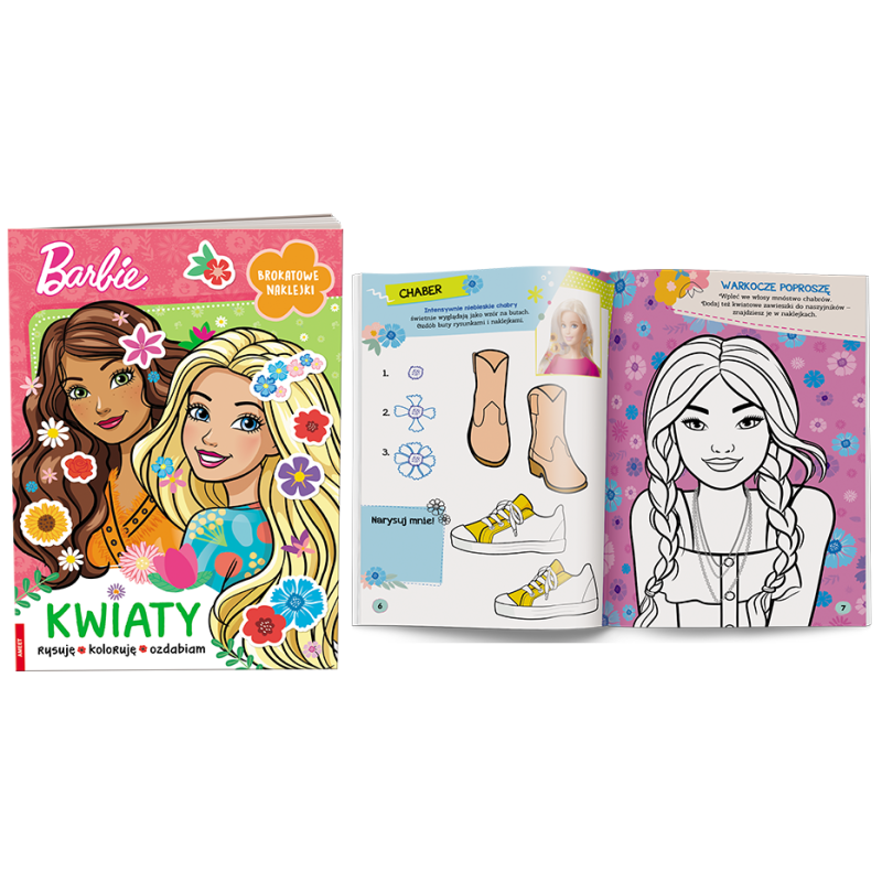 4993 Barbie Kwiaty Rysuję Koloruję Ozdabiam Praca zbiorowa