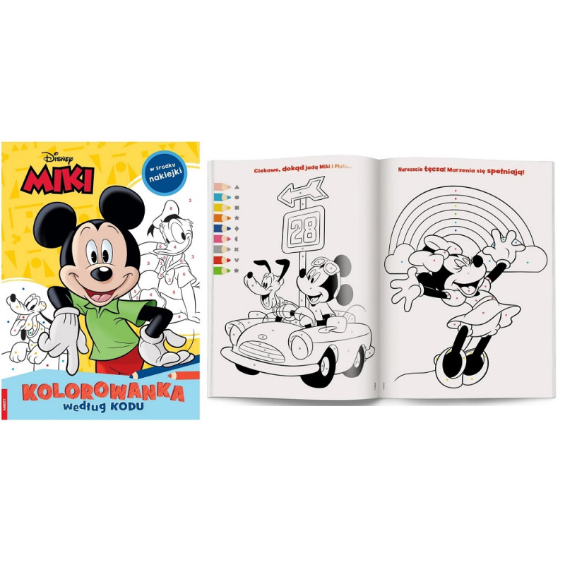 0636 Disney Myszka Miki kolorowanka według kodu Praca zbiorowa