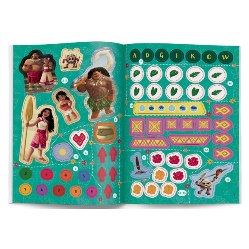 5334 Disney Vaiana 2 100 Brokatowych Naklejek Praca Zbiorowa 