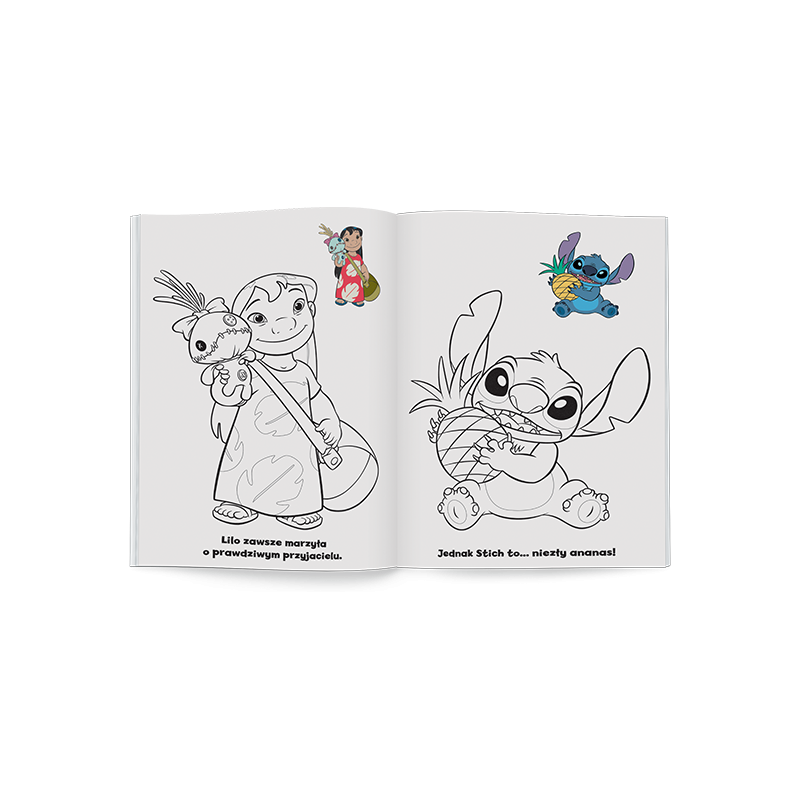 5877 Disney Stich Naklejam i Koloruję Praca zbiorowa
