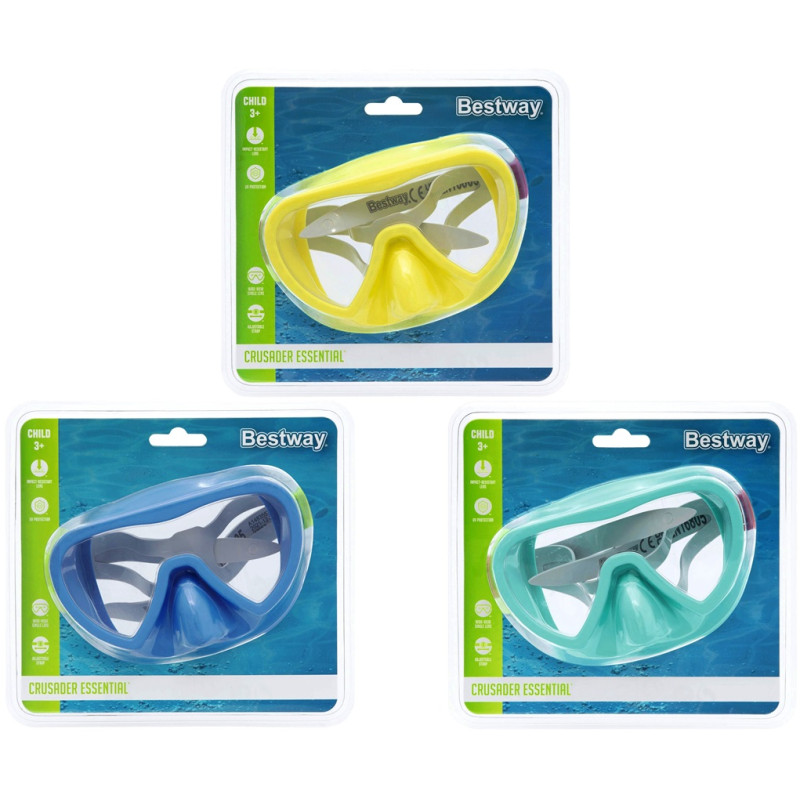 22057 Maska do pływania nurkowania okulary 3 kolory Bestway 3+