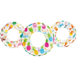 59241 Koło do Pływania Dmuchane dla Dzieci 61 cm Basen Plaża 3 Wzory Intex