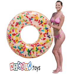 56263 KOŁO 99cm DUŻE DMUCHANE KOŁO DONUT PĄCZEK INTEX