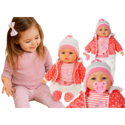 5289 Lalka bobas dziewczynka 45cm interaktywna miękka akcesoria ubranko 