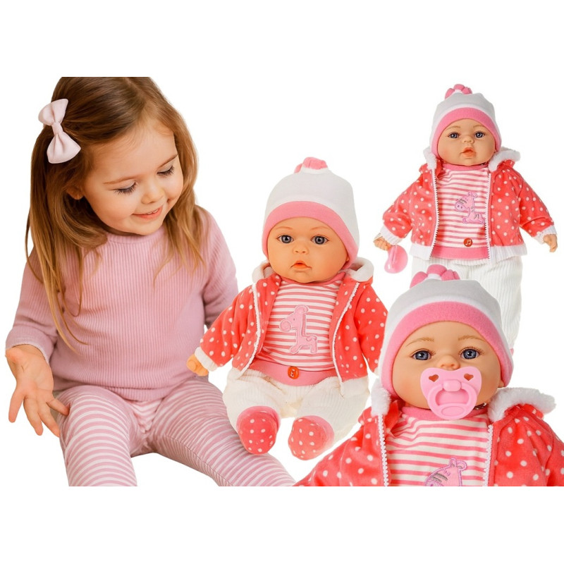 5289 Lalka bobas dziewczynka 45cm interaktywna miękka akcesoria ubranko 