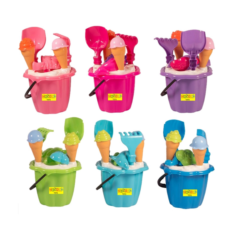 3688 DUŻE WIADERKO DO PIASKU + FOREMKI WAFELKI LODY 