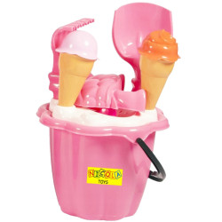 3688 DUŻE WIADERKO DO PIASKU + FOREMKI WAFELKI LODY 
