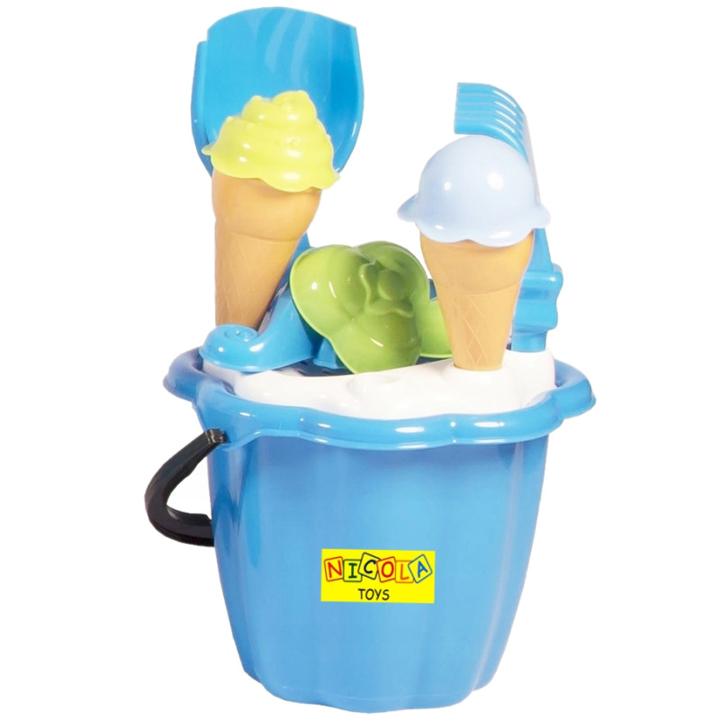 3688 DUŻE WIADERKO DO PIASKU + FOREMKI WAFELKI LODY 
