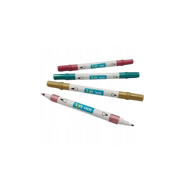 9155 ZESTAW 12szt MARKERY AKRYLOWE FLAMASTRY PISAKI 2 KOŃCÓWKI