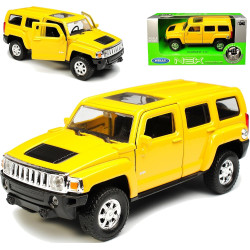 1:34 METALOWY MODEL WELLY HUMMER H3 ŻÓŁTY 43629F