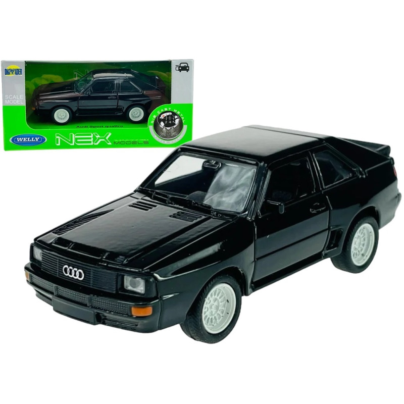 1:34 METALOWY MODEL WELLY AUDI SPORT QUATTRO CZARNY 43802F