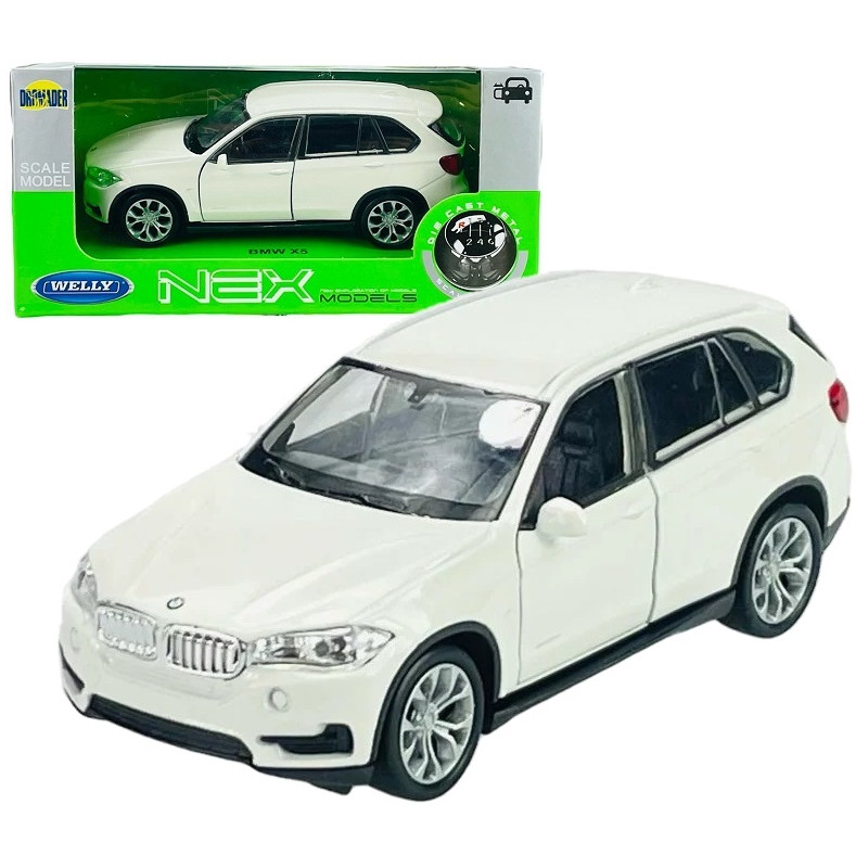1:34 METALOWY MODEL WELLY BMW X5 BIAŁY 43691F