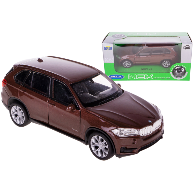 1:34 Metalowy model Welly BMW X5 Brązowy kolekcjonerski 