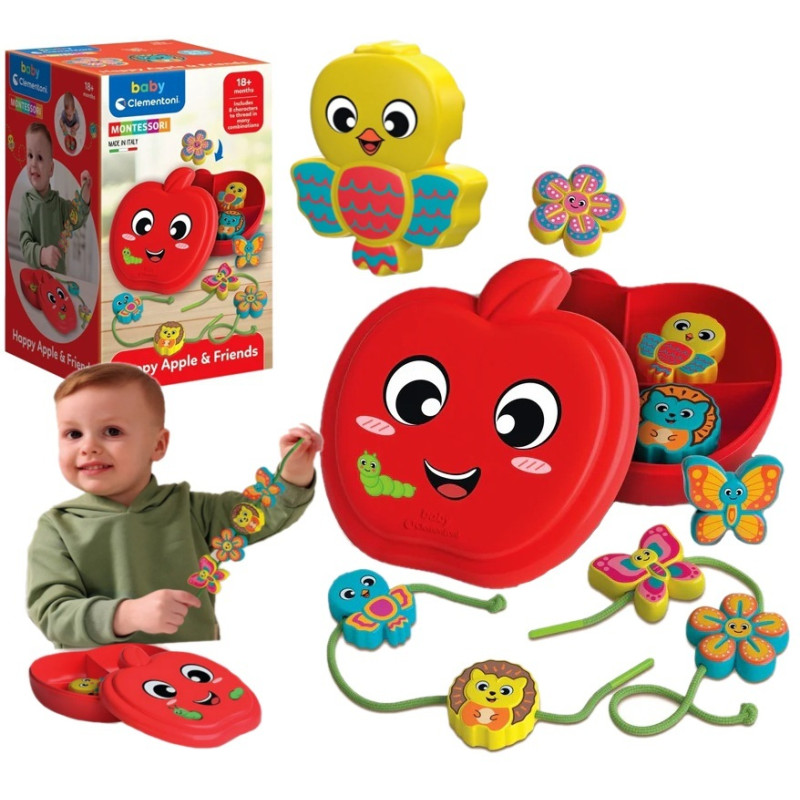 17632 Clementoni Baby Montessori Jabłko i Przyjaciele zabawka edukacyjna