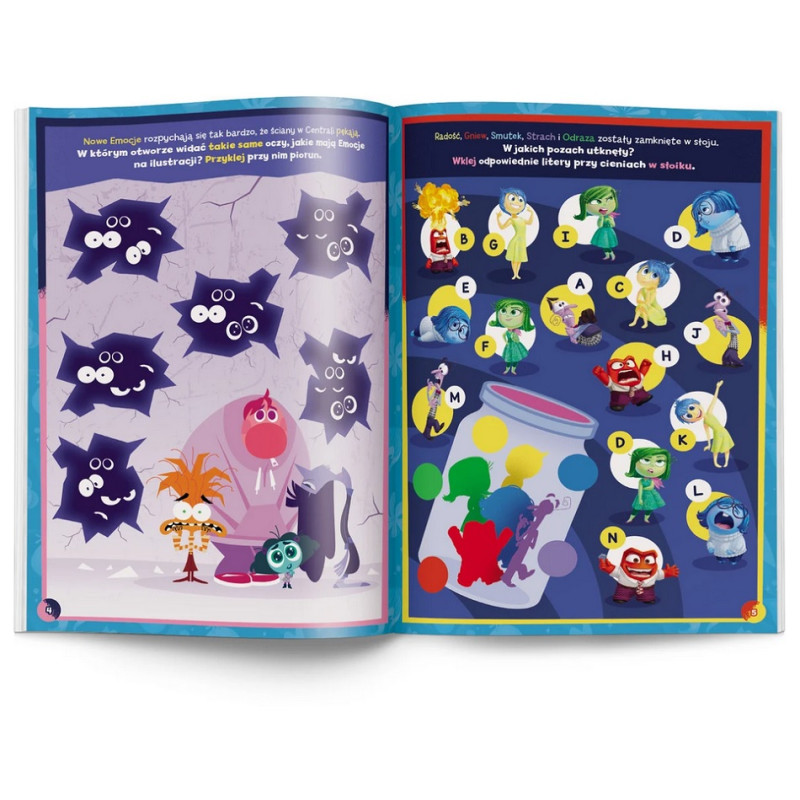 4696 Disney Pixar W Głowie się nie mieści 2 100 Brokatowych Naklejek