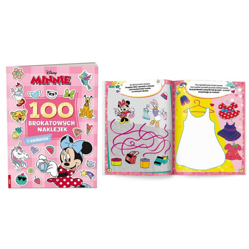 4672 Disney Minnie 100 Brokatowych Naklejek Praca Zbiorowa 