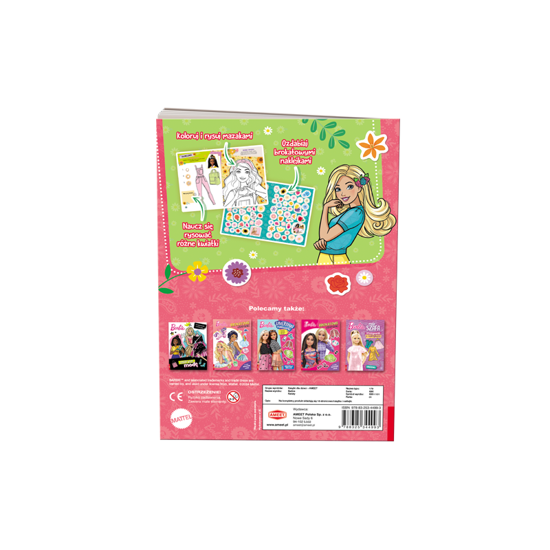 4993 Barbie Kwiaty Rysuję Koloruję Ozdabiam Praca zbiorowa