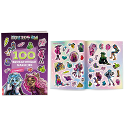 3996 Monster High 100 Brokatowych Naklejek Praca Zbiorowa 