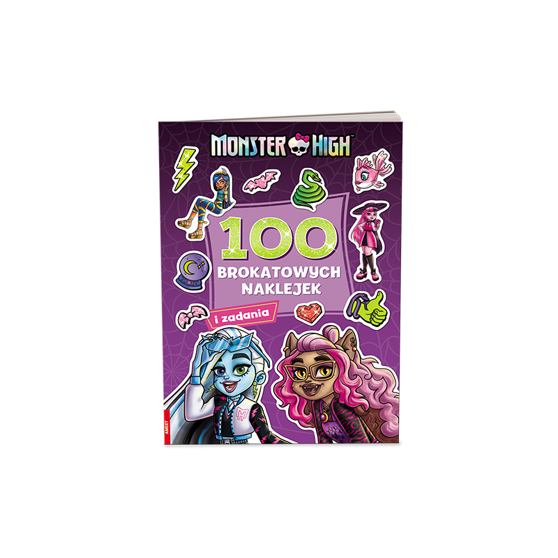 3996 Monster High 100 Brokatowych Naklejek Praca Zbiorowa 
