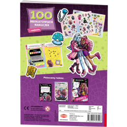 3996 Monster High 100 Brokatowych Naklejek Praca Zbiorowa 