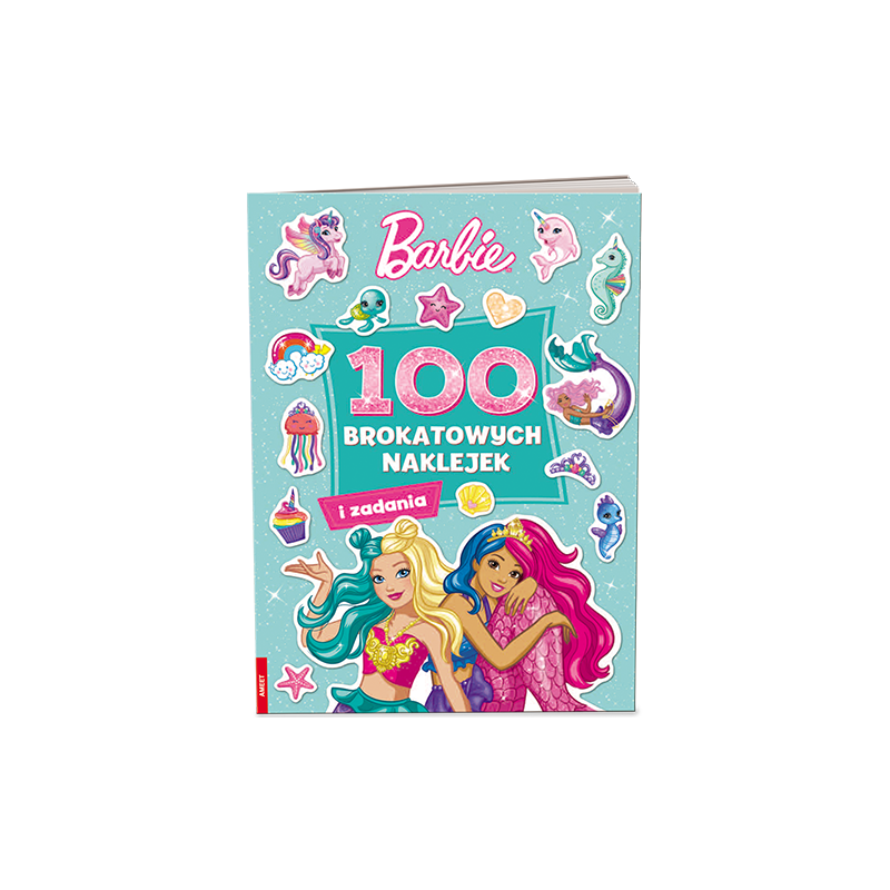 1619 Barbie 100 Brokatowych Naklejek Praca Zbiorowa