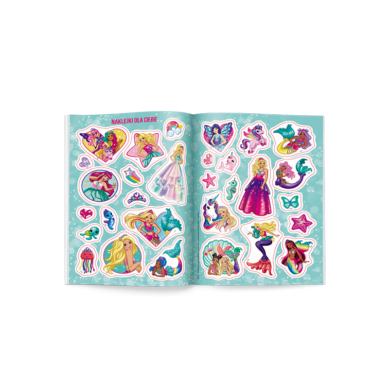 1619 Barbie 100 Brokatowych Naklejek Praca Zbiorowa