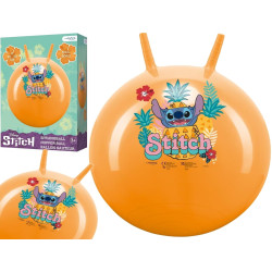 5281 John Piłka Do Skakania z Uchwytami Disney Stitch pomarańczowa 