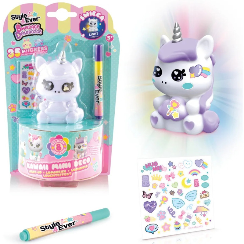 6686 Świecące Dekorożce – Zwierzaczki DIY KAWAII, Jednorożec z chmurką