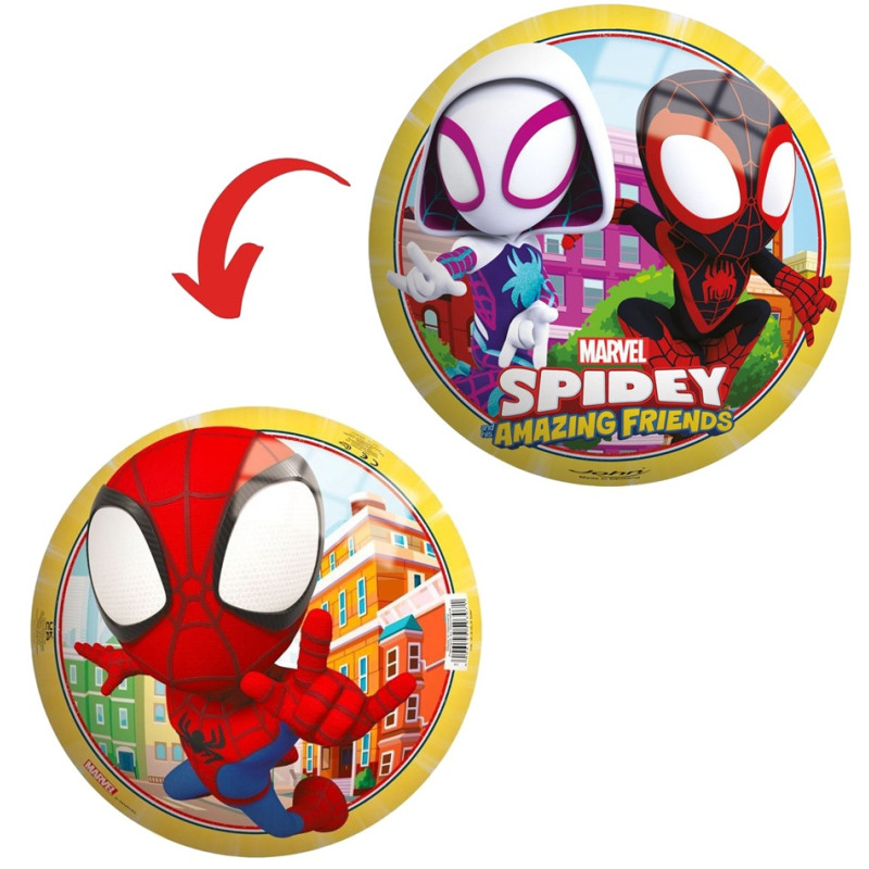 3071 Duża gumowa kolorowa piłka do gry Spidey  23cm 