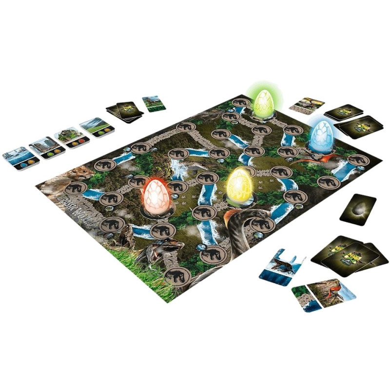 9024 Gra rodzinna planszowa Magajaja, Jurassic World świecące jaja Trefl 