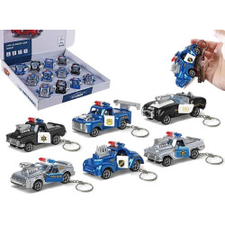 2714 Brelok AUTO POLICYJNE metalowe brelok do kluczy otwierane drzwi MIX