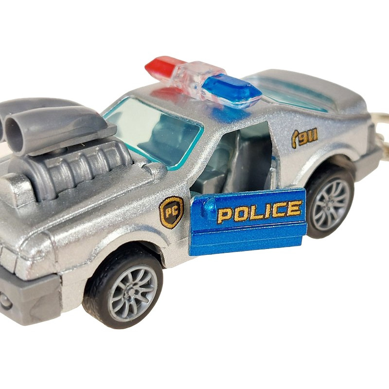 2714 Brelok AUTO POLICYJNE metalowe brelok do kluczy otwierane drzwi MIX
