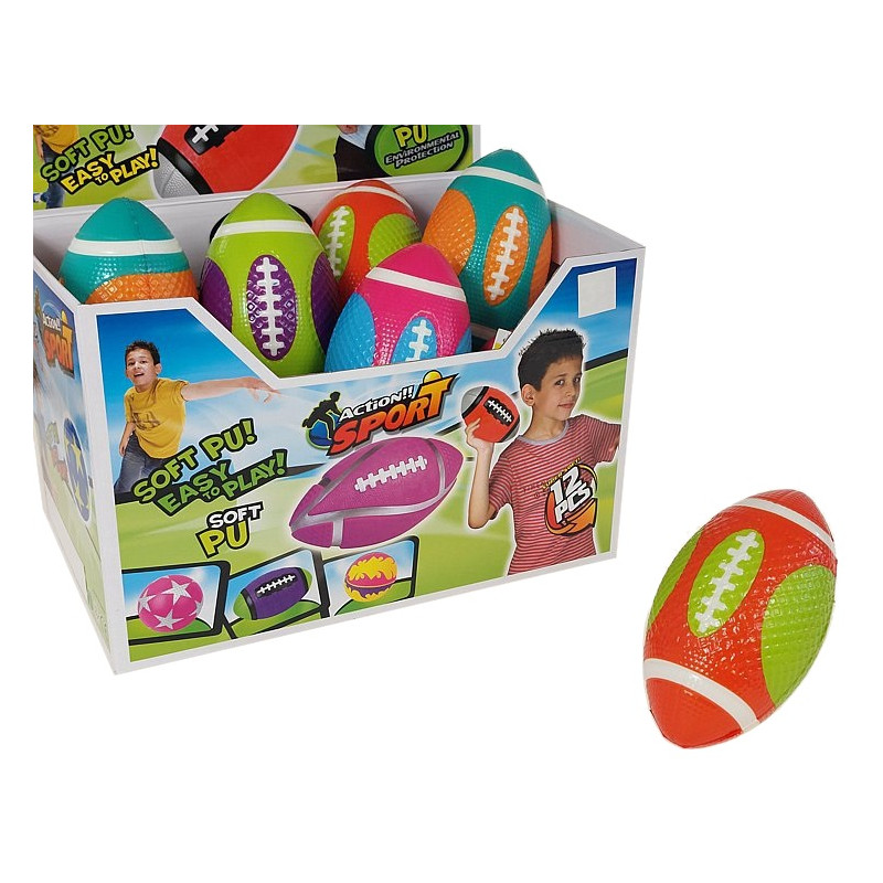 2455 Piłka z pianki do zabawy – rugby 16 cm antystresowa