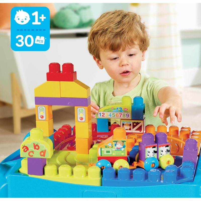 3883 Klocki Mega Bloks Stolik do budowania z klockami „Buduj i ucz się“