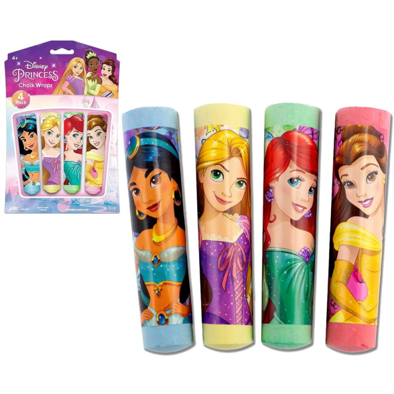 5634 Kreda Chodnikowa 4 kolory Princess Księżniczki, Myszka Miki Mix John
