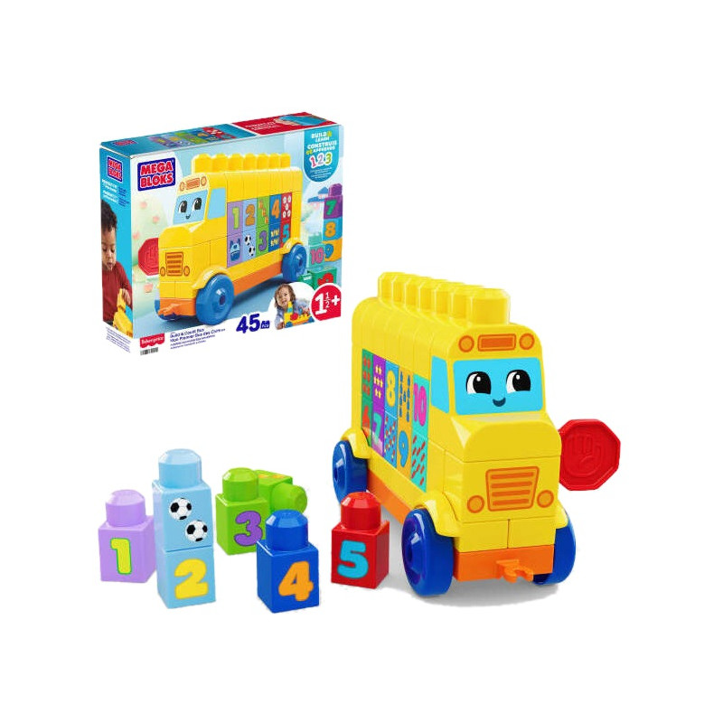 9050 Klocki Mega Bloks Autobus Buduj I Licz pojazd i klocki