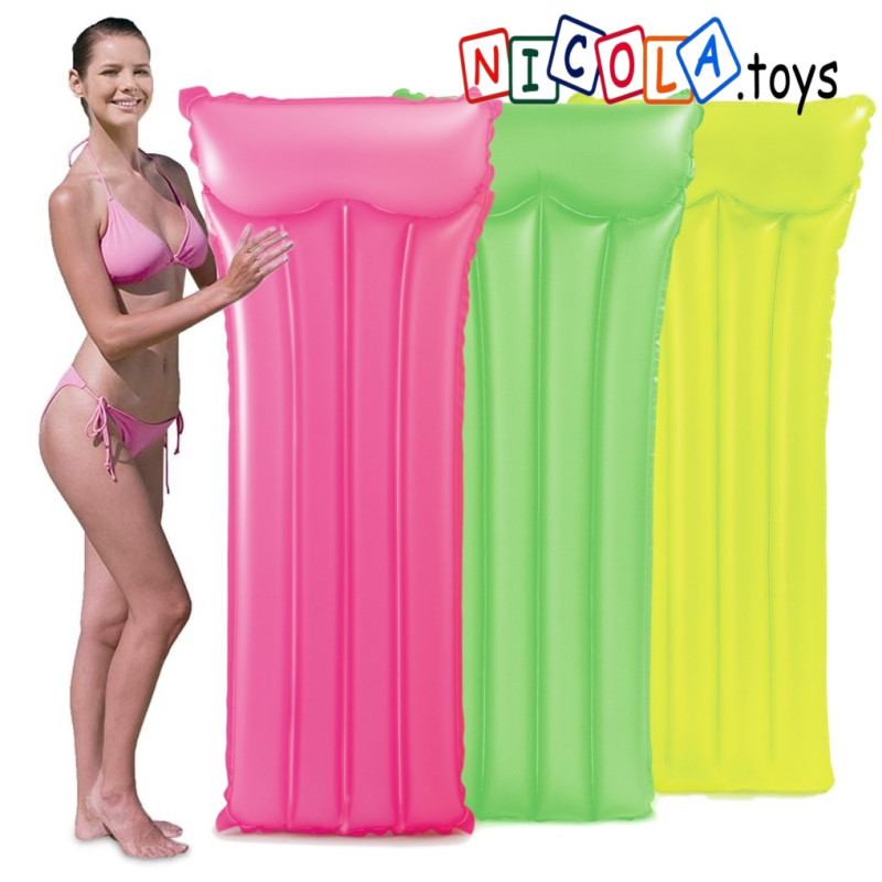 59717 MATERAC 183cm DMUCHANY MATERAC NEON PŁYWANIA INTEX 