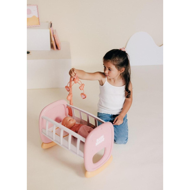 3903 SMOBY Baby Nurse Kołyska z karuzelką dla Lalki Łóżeczko