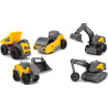 0991 Zestaw 5 pojazdów budowlanych VOLVO Dickie Toys Koparka Walec Wywrotka