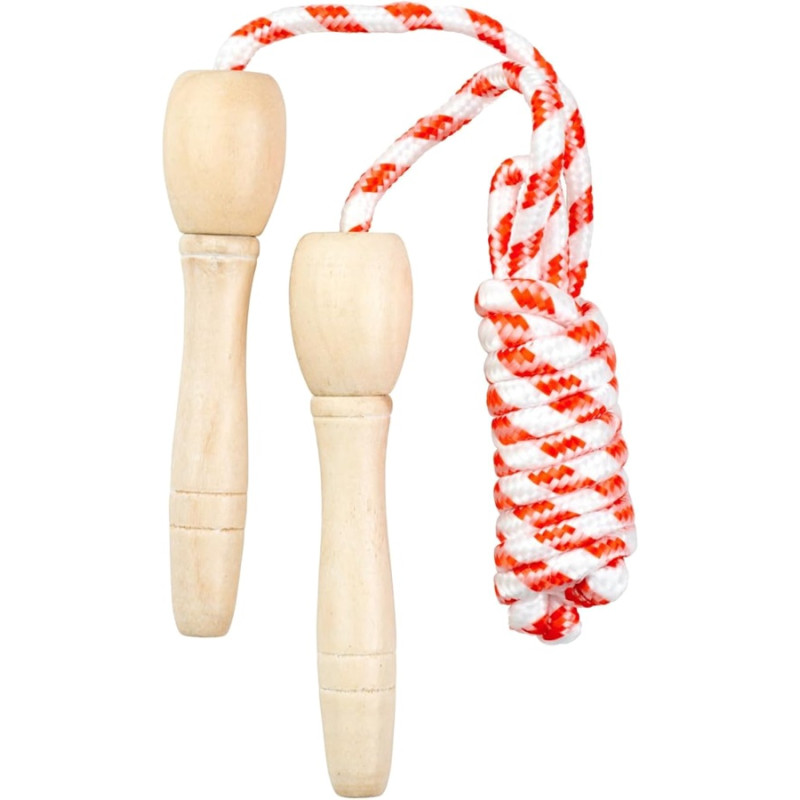 0064 Sznurkowa skakanka drewniane uchwyty Be Active Simba 230cm