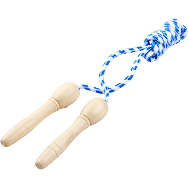 0064 Sznurkowa skakanka drewniane uchwyty Be Active Simba 230cm