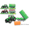 2561 TRAKTOR CIĄGNIK Z PRZYCZEPĄ MASZYNA ROLNICZA  53 cm 